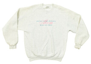 M.J. Soffe United States Marines Mom MCRD San Diego Sweatshirt Adult L White Pin